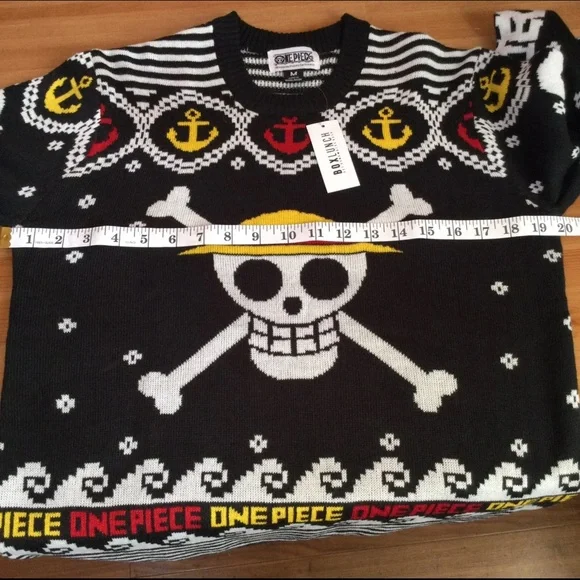Boxlunch One Piece Luffy Anime Ugly Christmas Sweater Size M